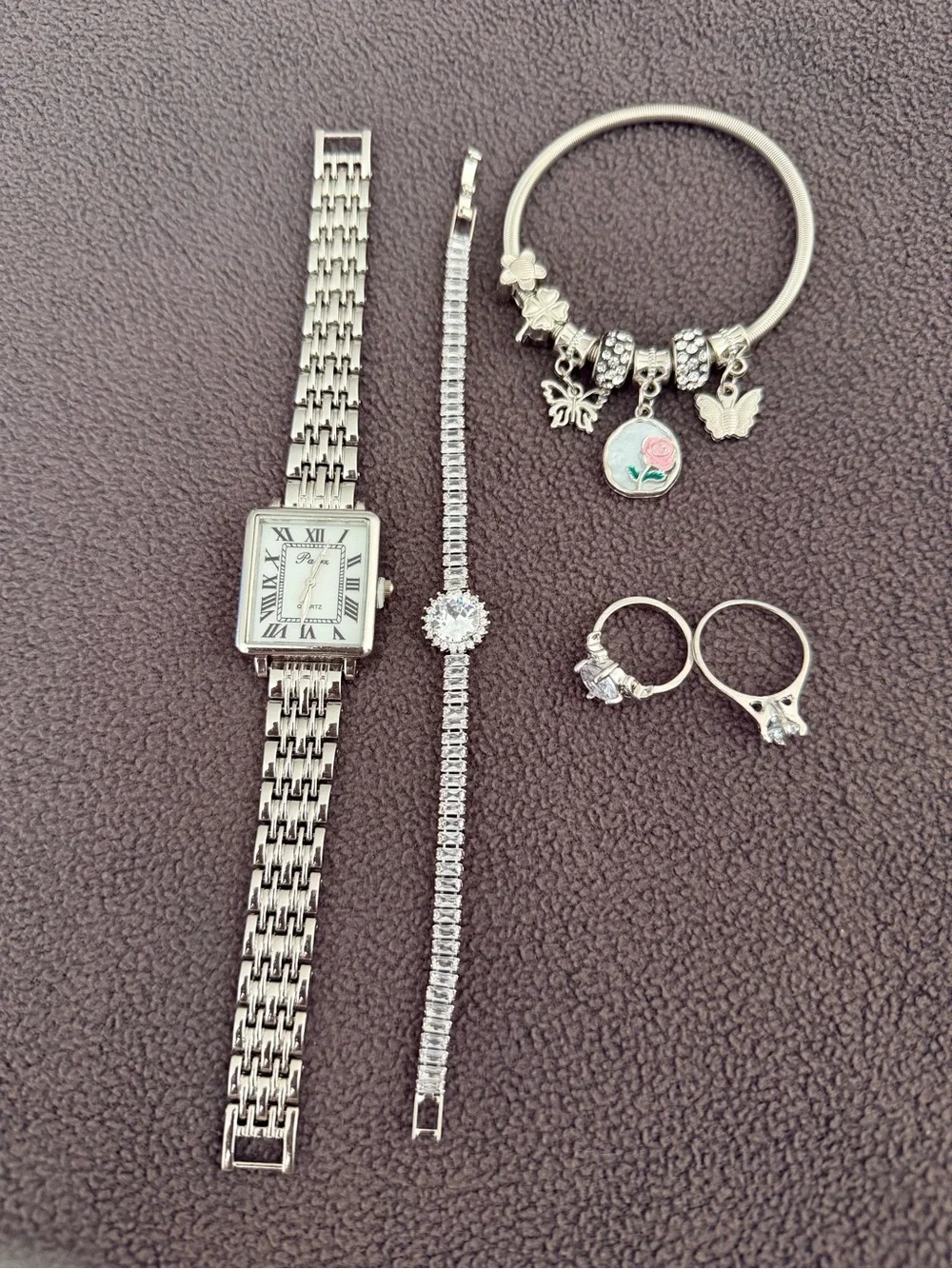 Silver Women's Watch Set